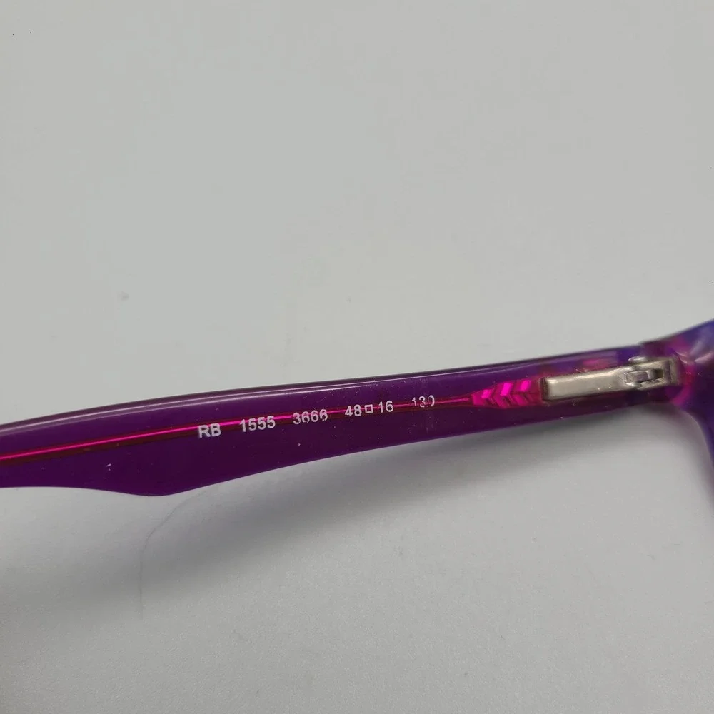 Ray-Ban Kids Eyeglasses Frames RB1555 3666 Purple Pink Square Full Rim 48-16-130